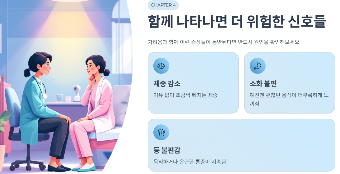 함께 나타나면 더 위험한 신호들