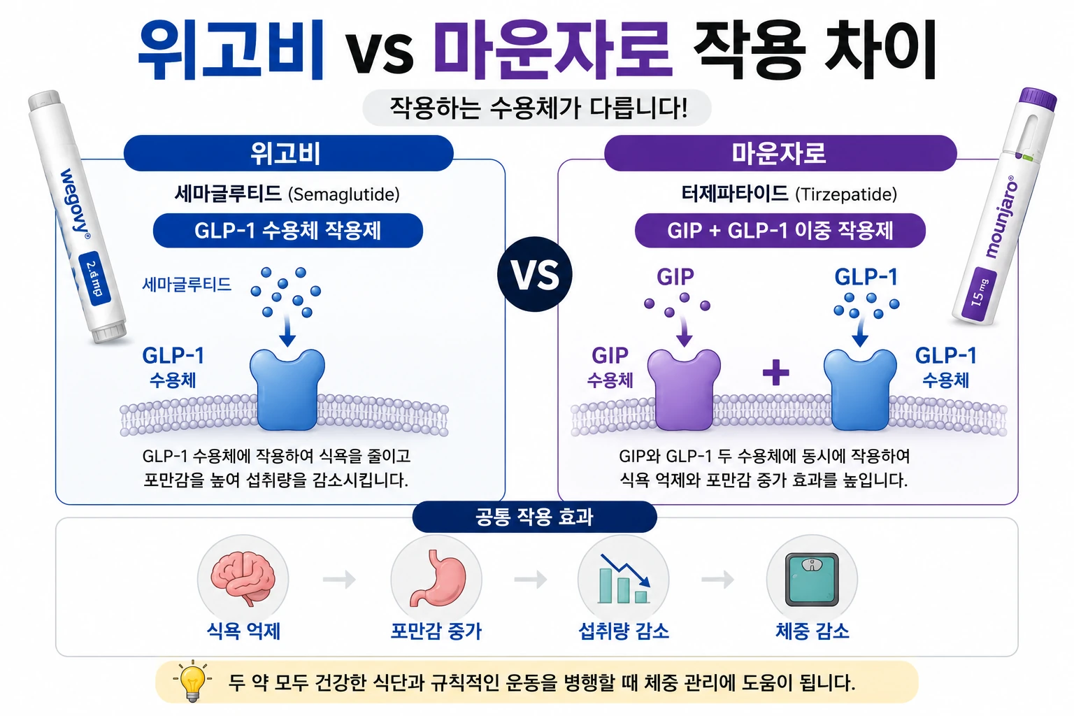 위고비_마운자로_작용차이
