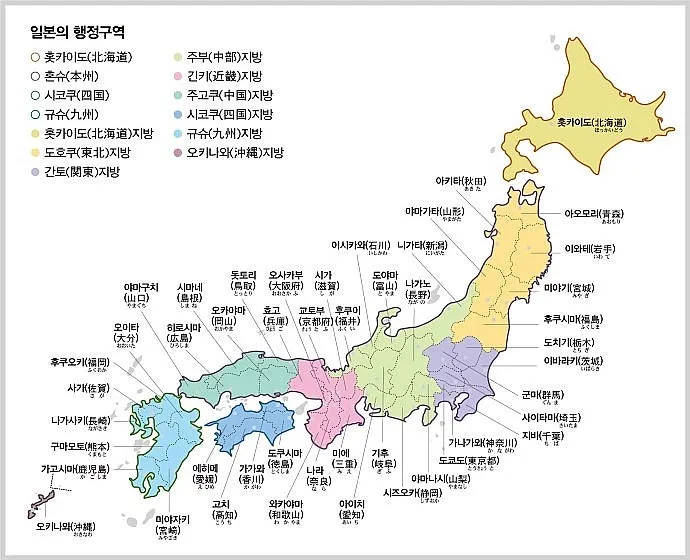 일본 행정구역 단위와 체계 설명_2