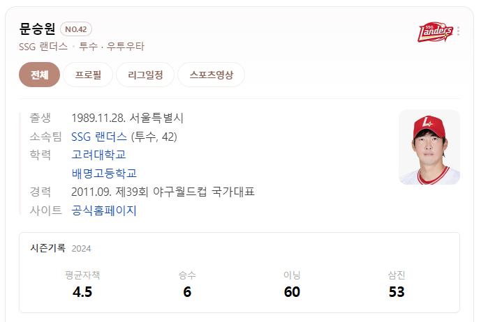 투수 문승원