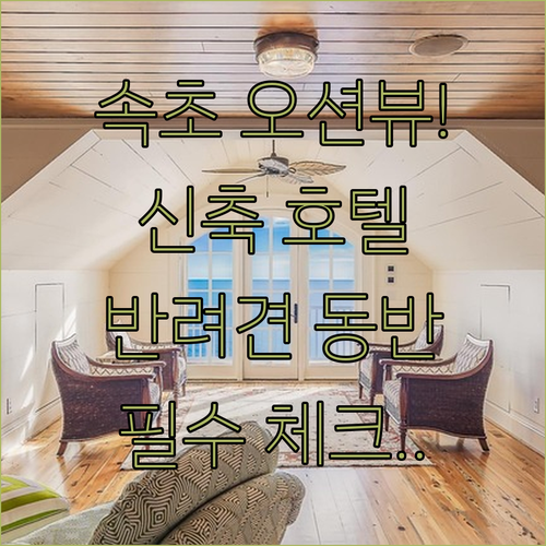 속초 오션뷰 숙소 추천 신축 호텔과 ..