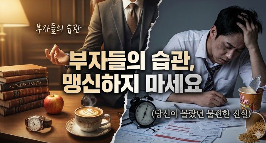 부자들의 습관, 맹신하지 마세요. 포스팅글 썸네일 사진