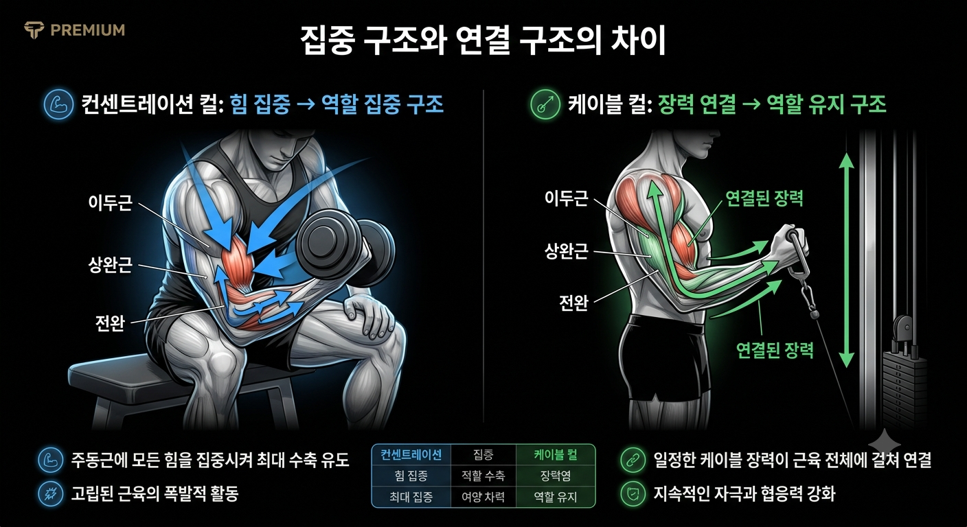 집중 구조와 연결 구조의 차이