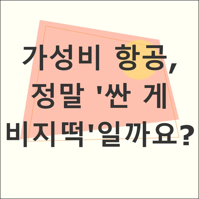 저가 항공 경험_1