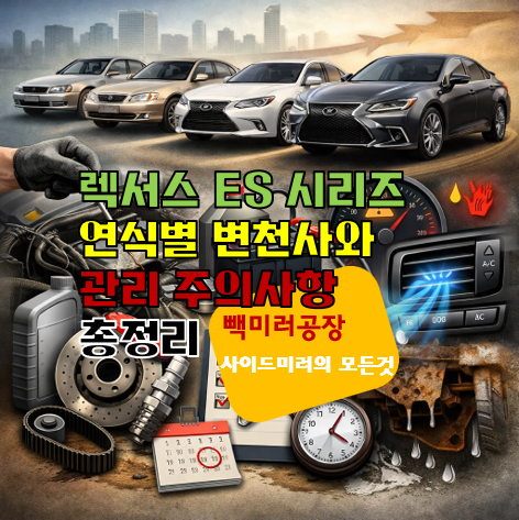 렉서스 ES 시리즈 연식별 변천사와 관리 주의사항 총정리