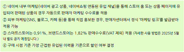 판매자 마케팅 수수료 적용 방식