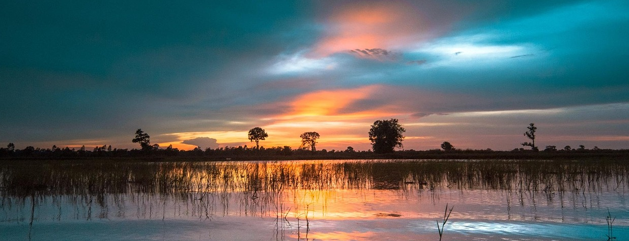 자유여행의 여유 루앙프라방-치앙콩 노을