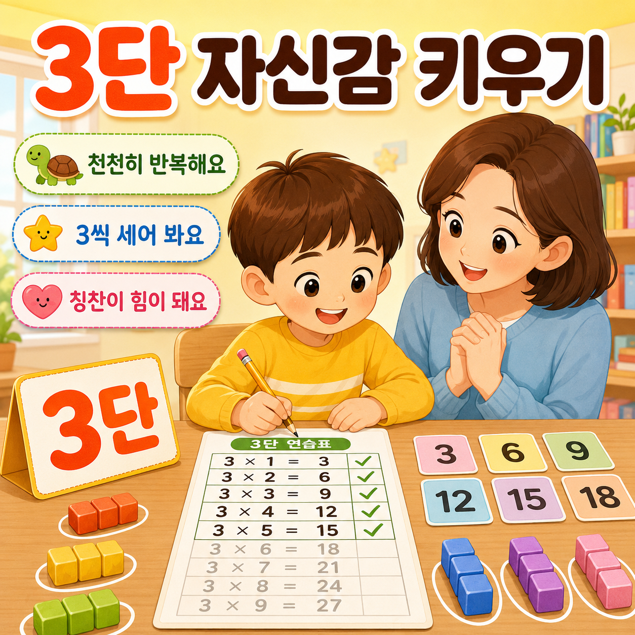 충분히 반복하면 3단도 자신감이 생겨요