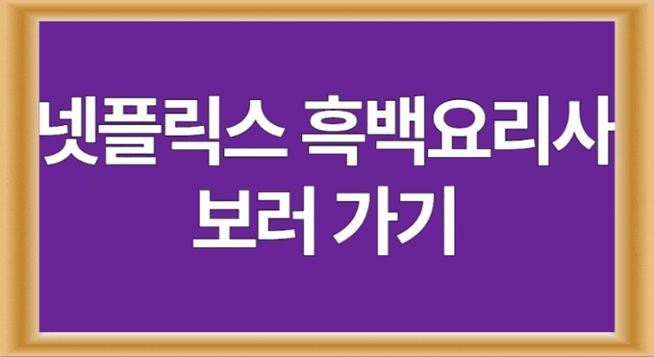 넷플릭스 흑백요리사 보러가기