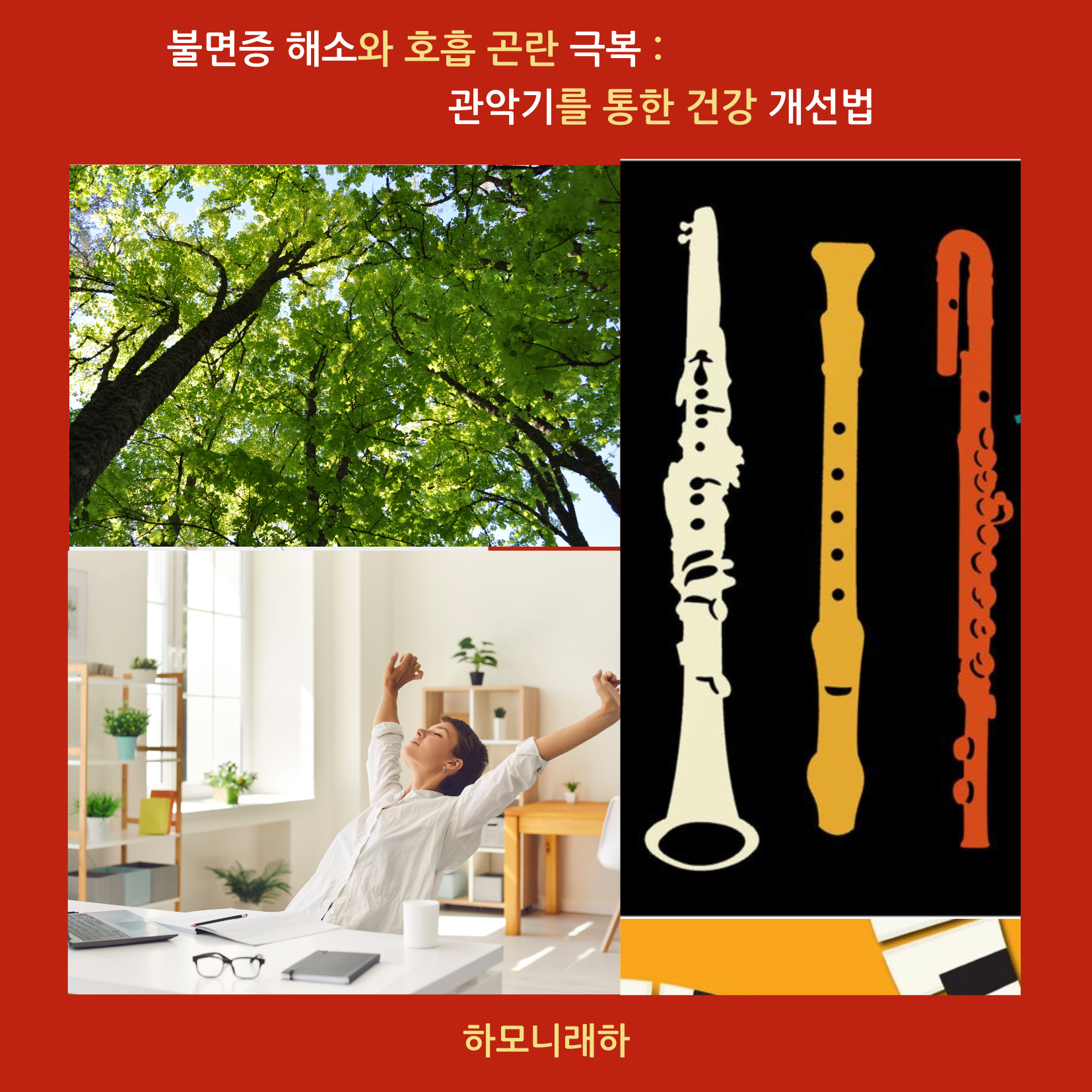 악기 불면증 해소와 호흡 곤란 해소 관악기 건강법
