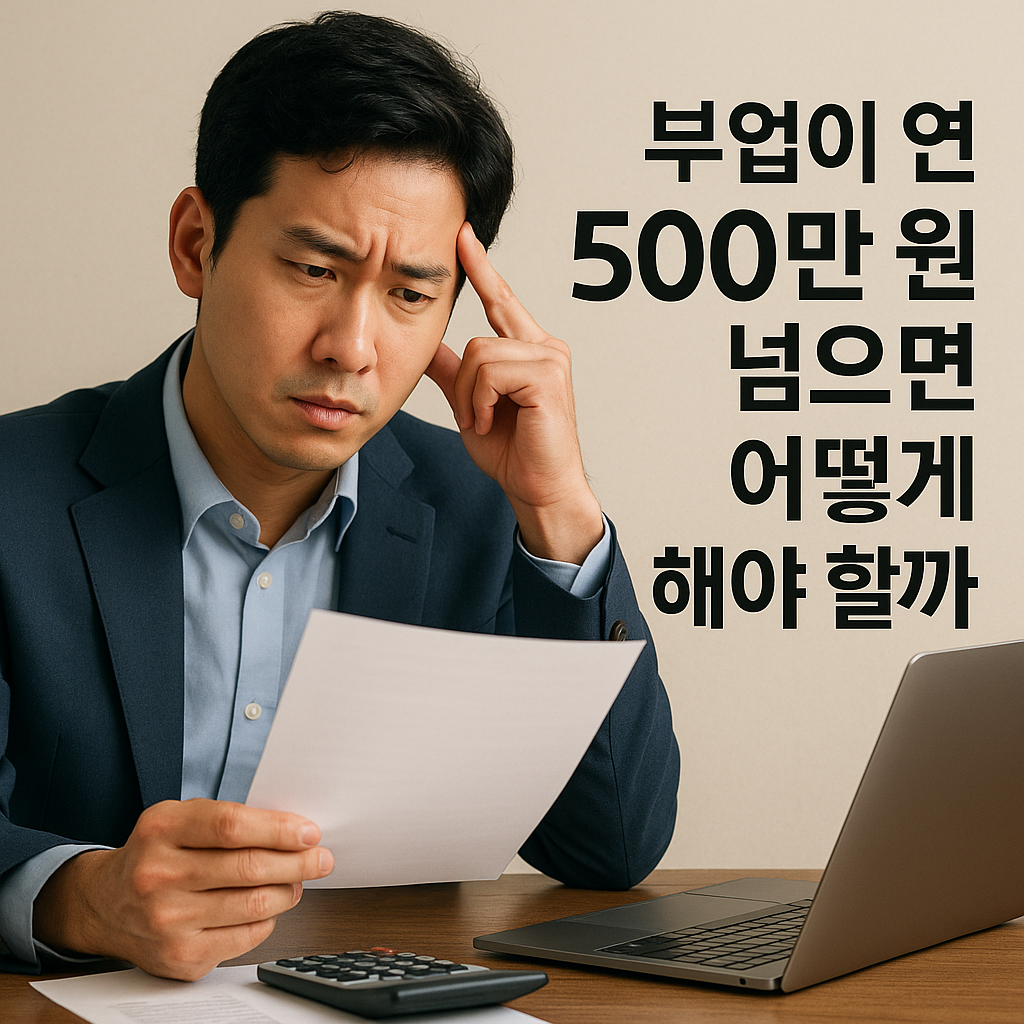 부업 소득 연 500만원이 넘는지 확인