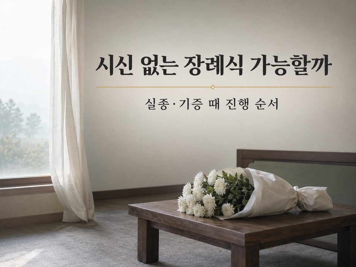 시신 없는 장례식 가능할까, 실종&middot;기증 때 진행 순서