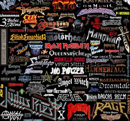 메탈 밴드들의 로고 모음