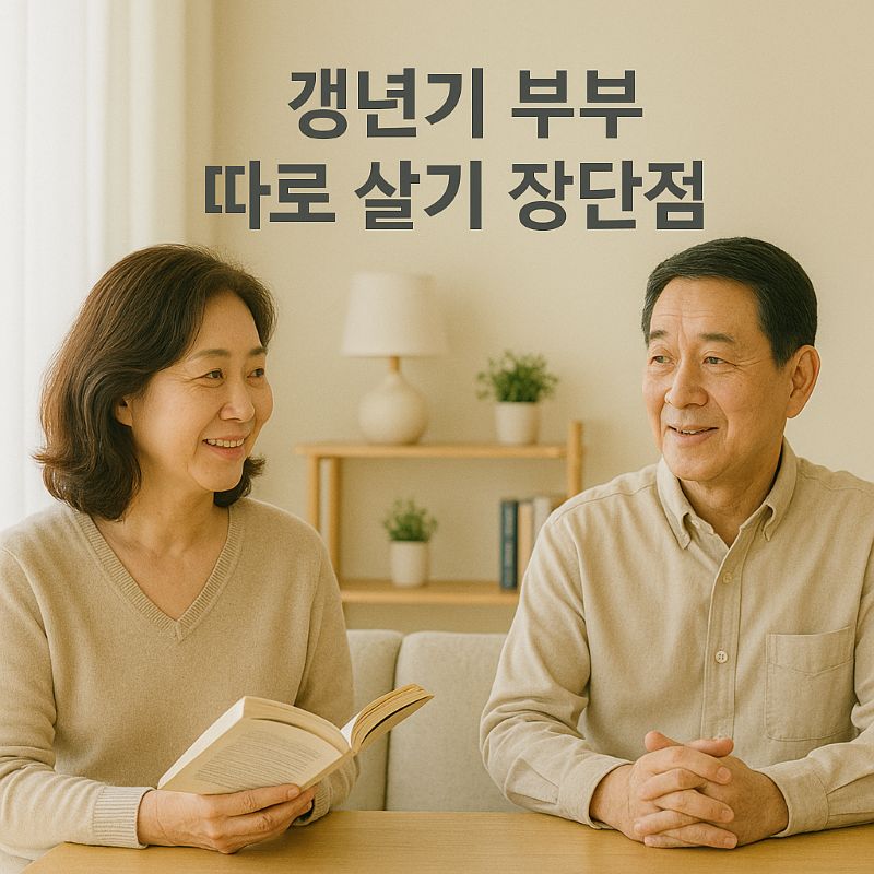 갱년기 부부 따로 살기 장단점