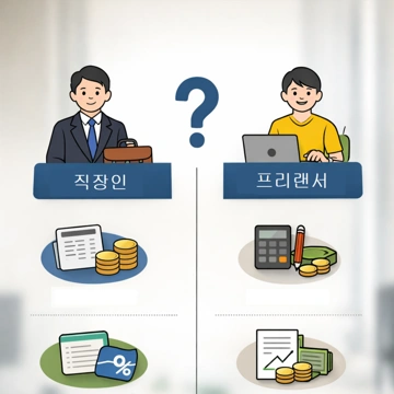 직장인 프리랜서 대출 조건 차이 비교4