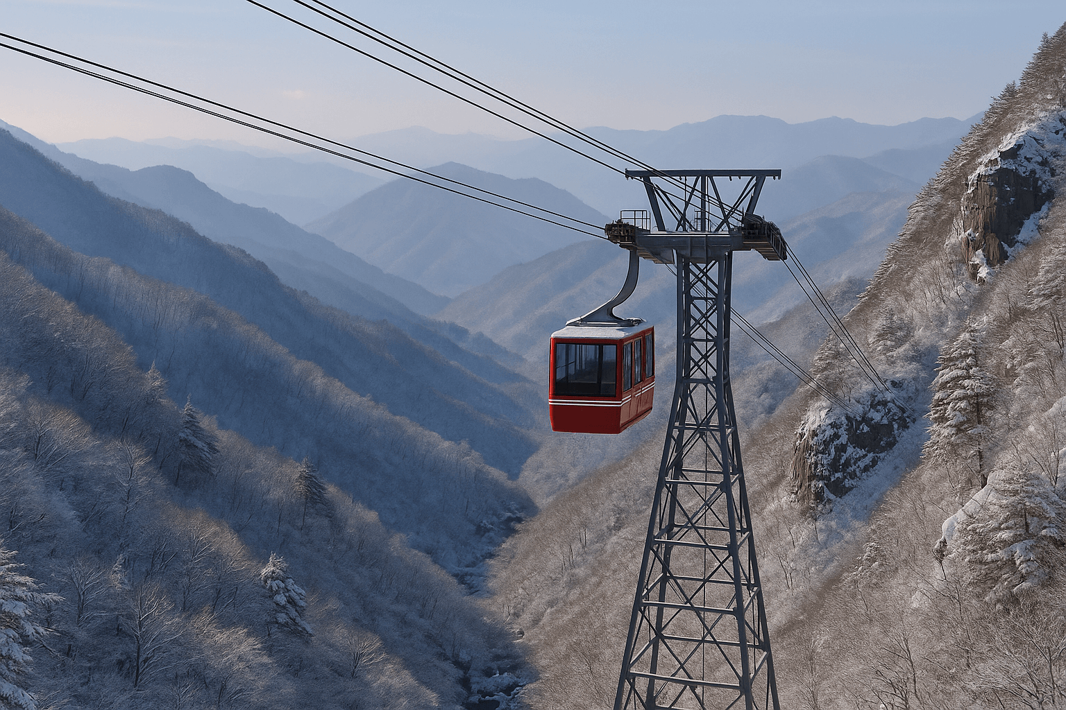 12월 순창 강천산 케이블카로 즐기는 겨울 산풍경과 아찔한 계곡 조망 산행