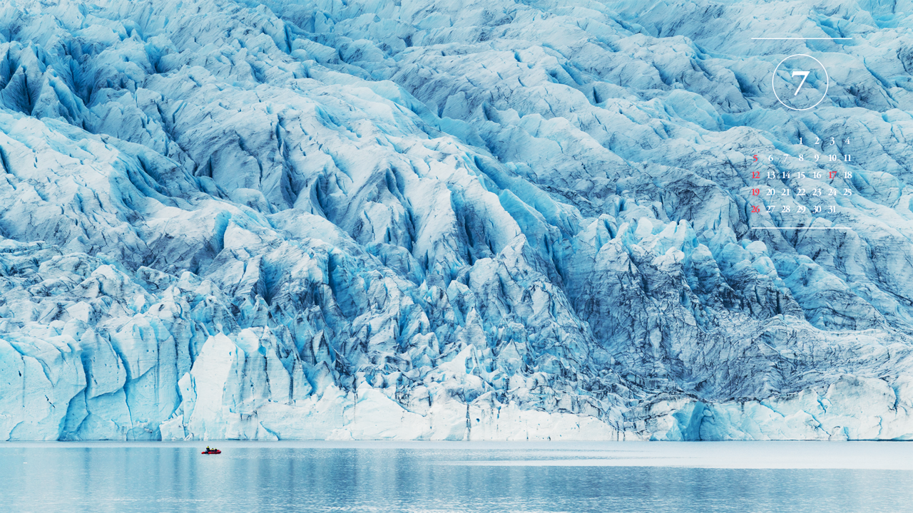 13 아이슬란드 빙하 A - 2026년7월 달력배경화면