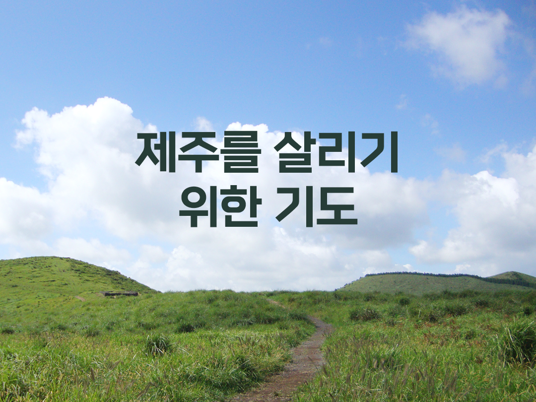 제주를 살리기 위한 기도 : 천주교 기도문