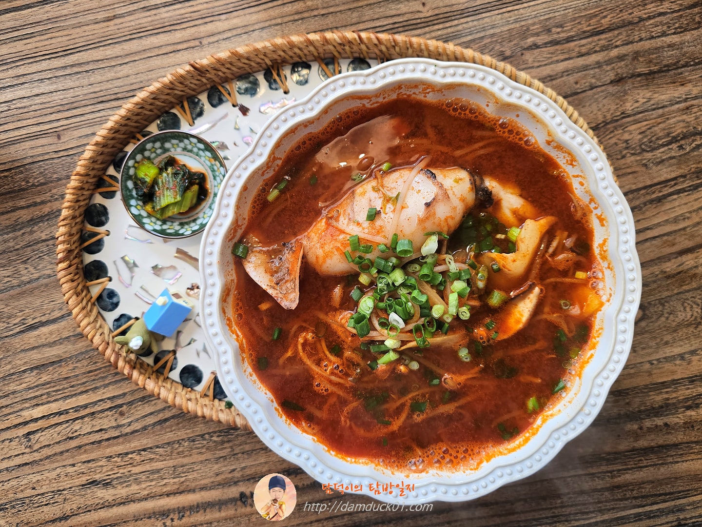 매운 통오징어 쌀국수