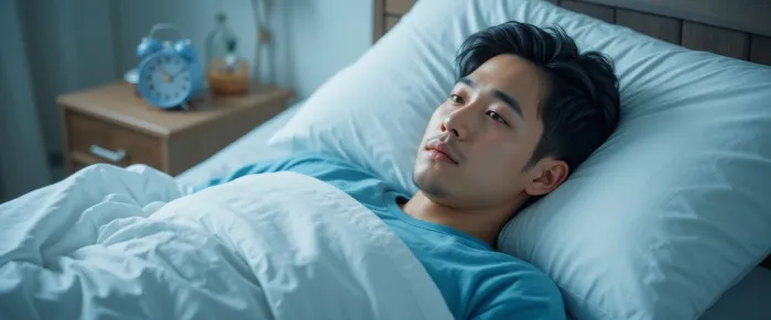 위내시경 금식시간을 위해 알람 설정한 남성 모습