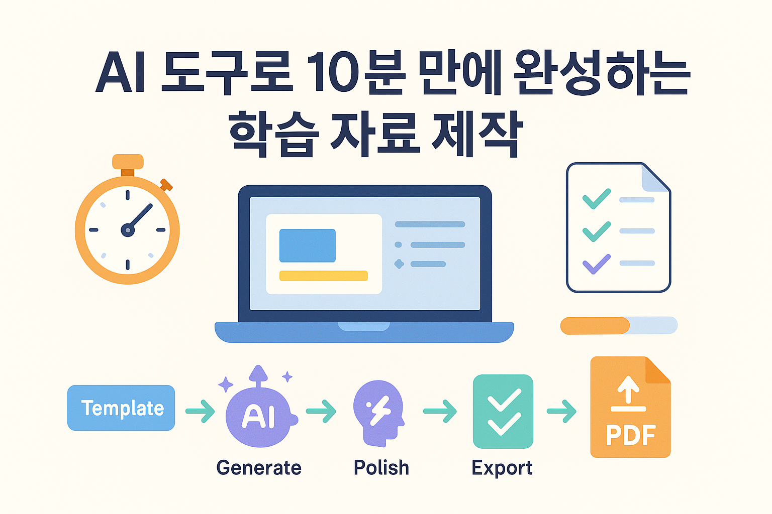 AI 도구로 10분 만에 완성하는 학습 자료 제작