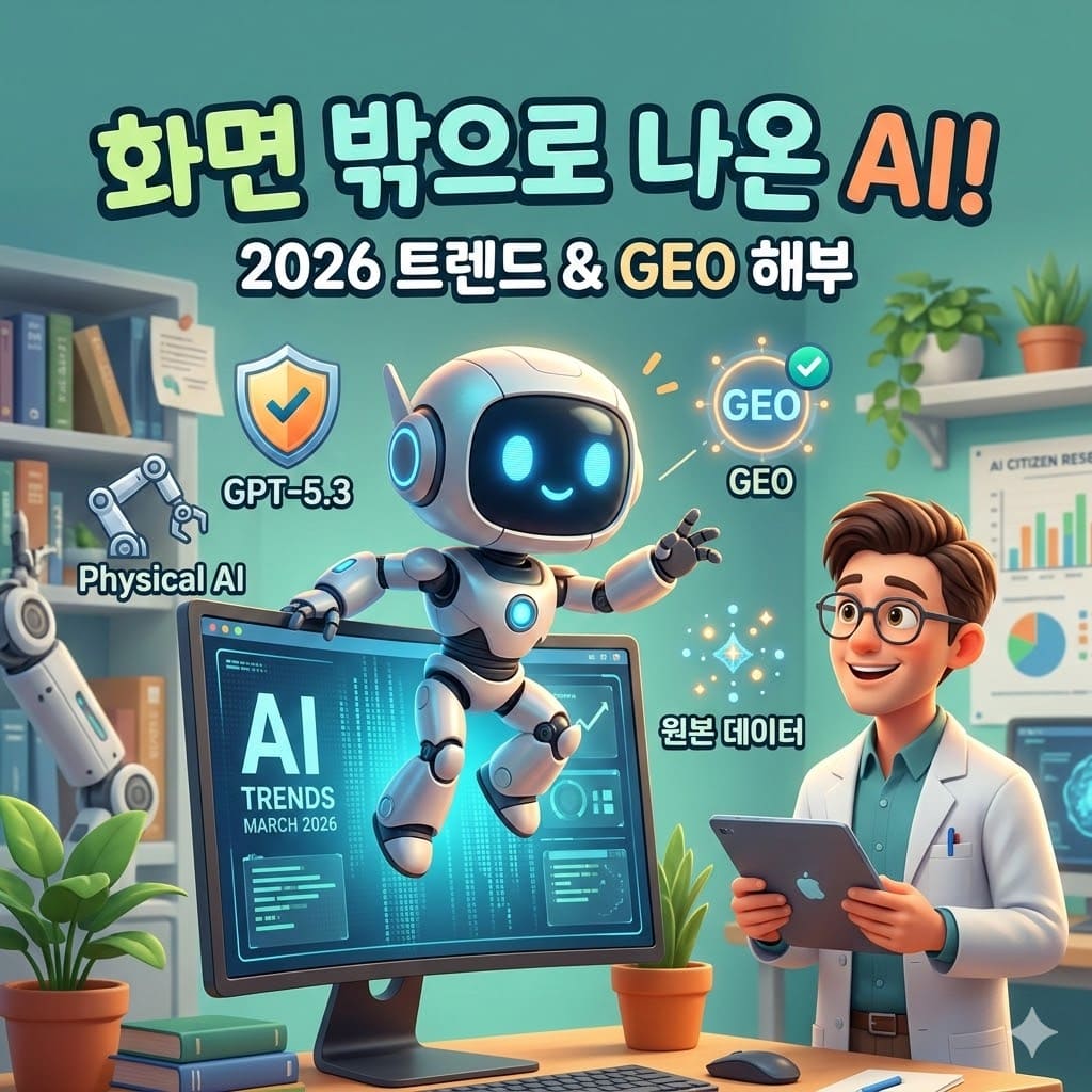 ▲ 화면 밖으로 나온 AI. 2026년 트렌드