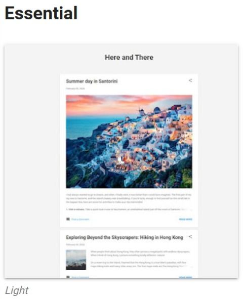 Essential의 옵션 색상 - Light만 있다