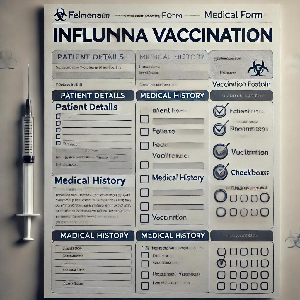 인플루엔자 예방접종 예진표양식