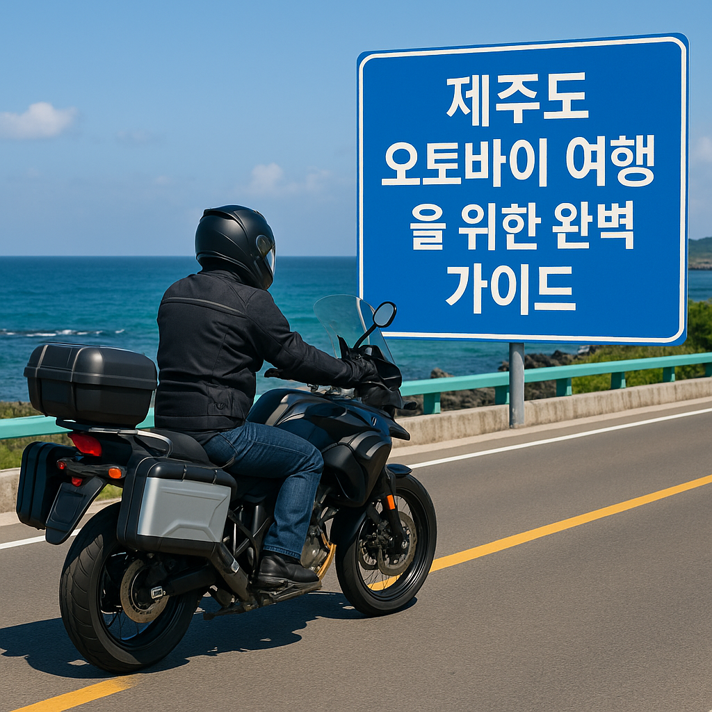 제주해안도로를 달리는 라이더