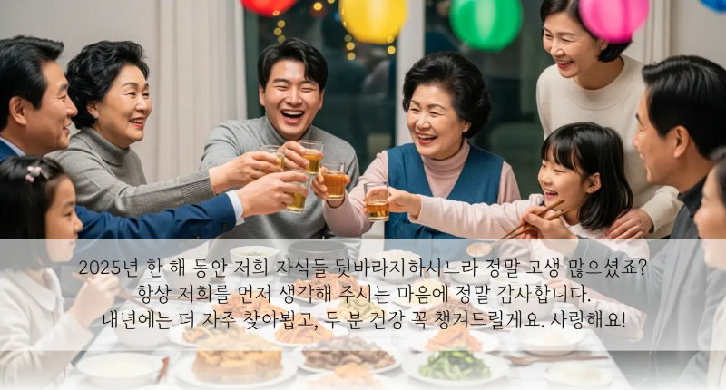 가족모임 즐기는 모습