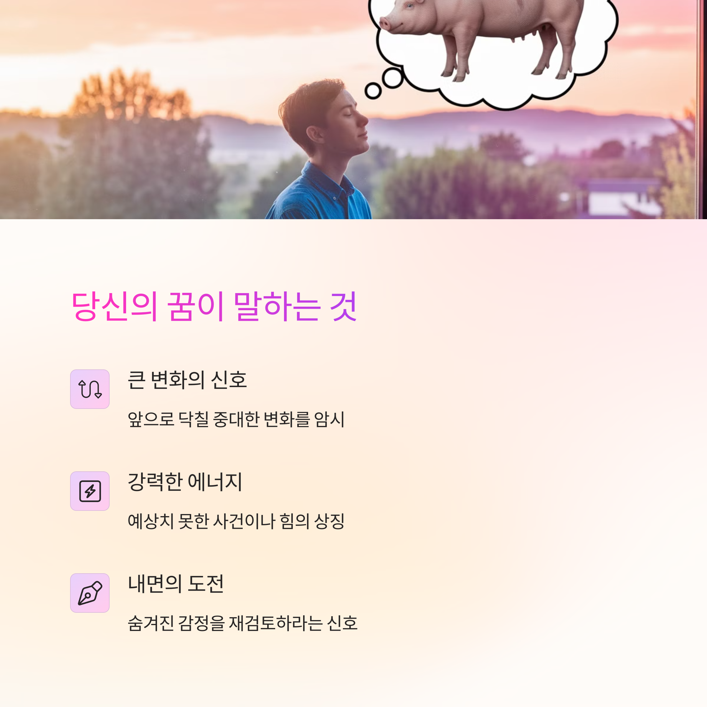 거대 돼지가 나타나는 꿈