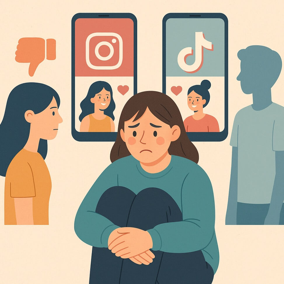 우울해하고있는 청소년