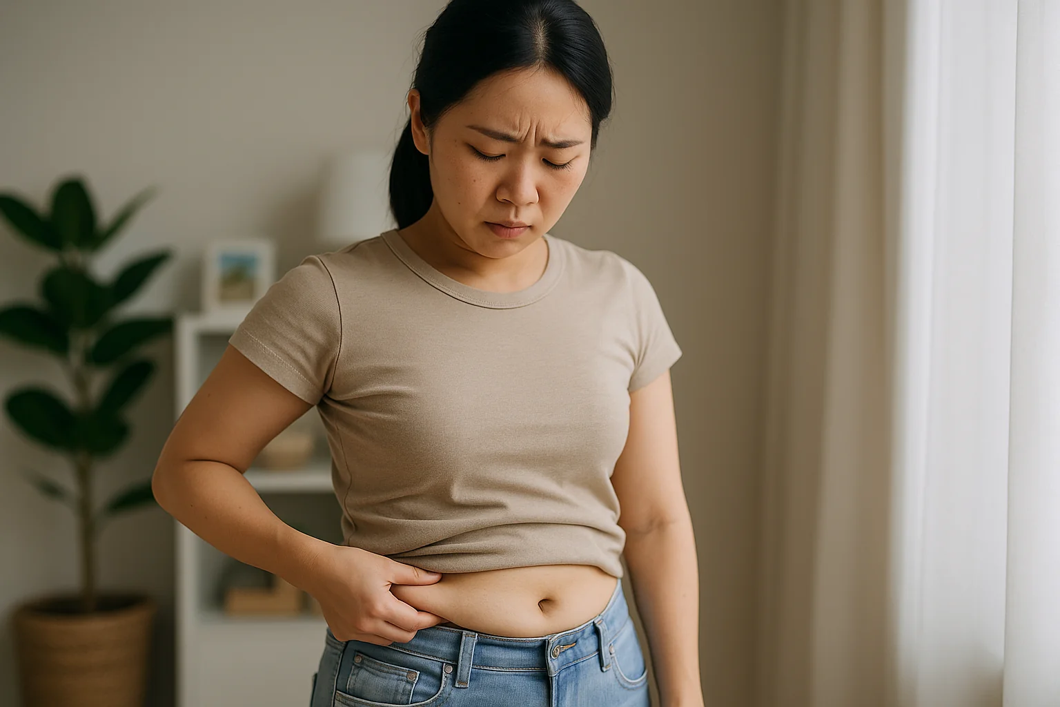 살은 안 찌는데 왜 배만 나올까? 마른비만 발생 원인 분석