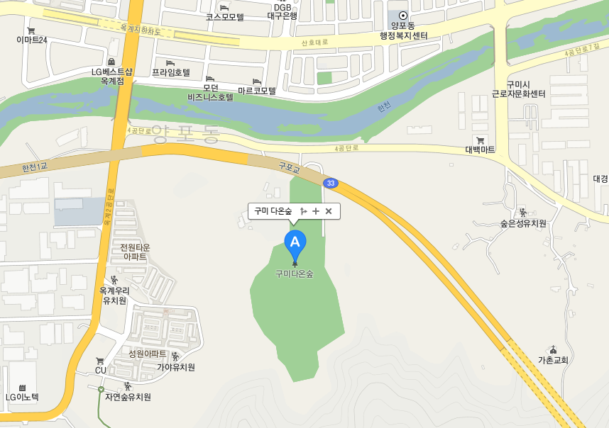 구미다온숲 위치