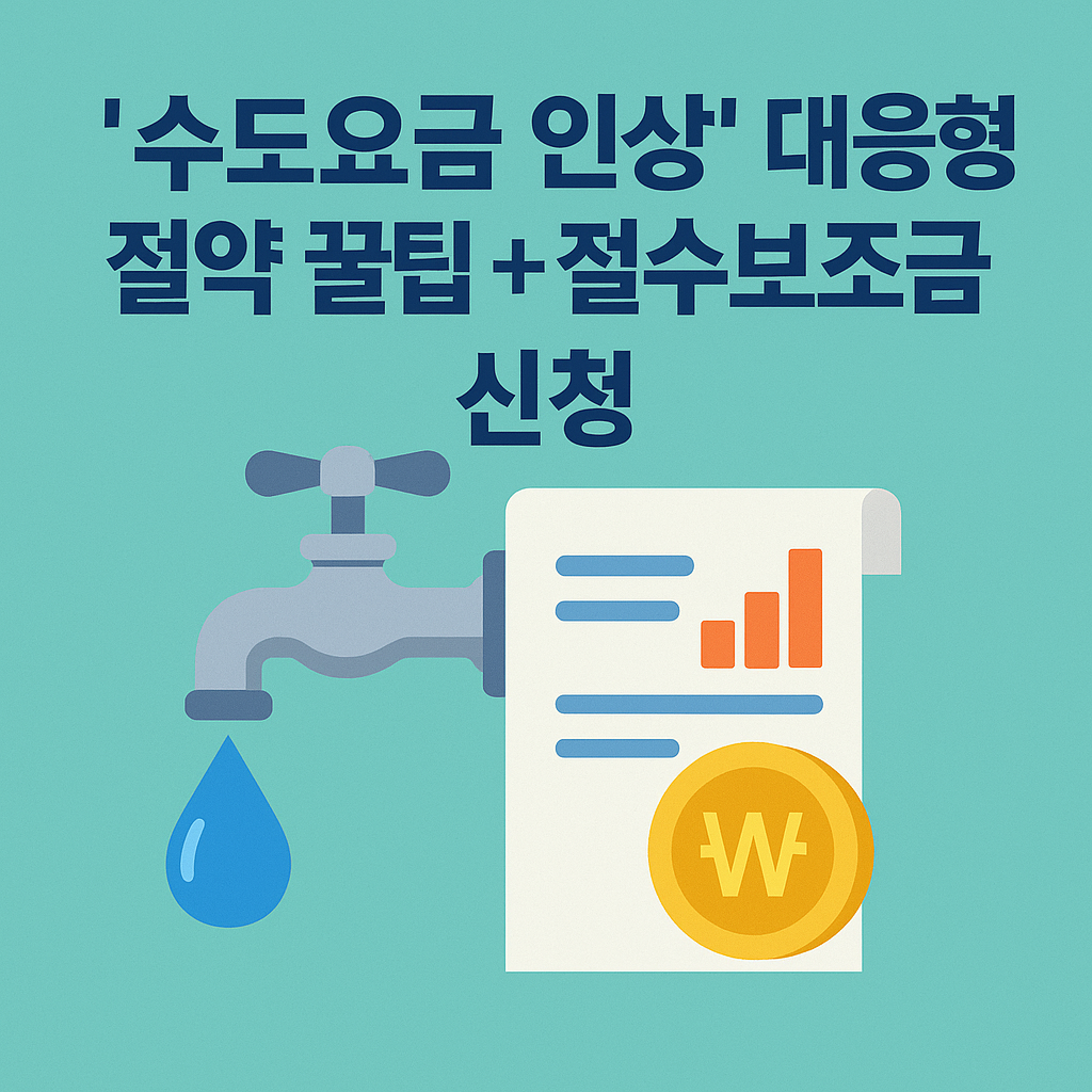 수도요금 인상 대응: 절약 꿀팁 27가지 + 절수보조금 신청 총정리