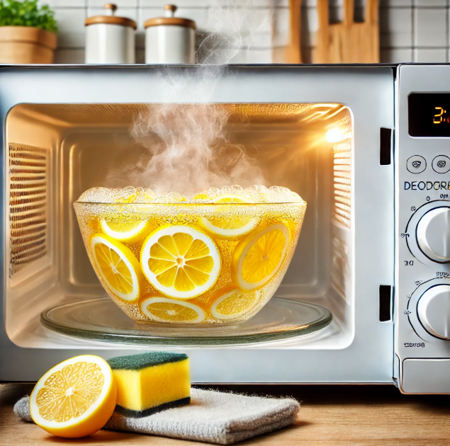 전자레인지 속 레몬