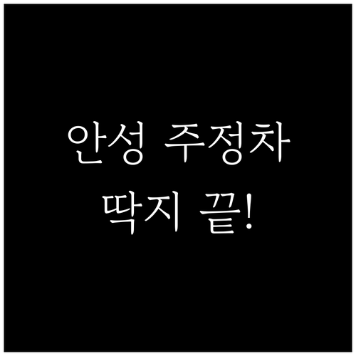 안성시 주정차 위반 과태료 예방 문자..