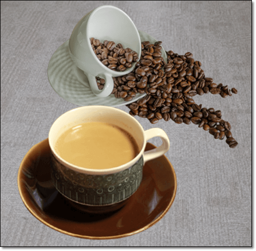 알칼로이드 카페인이 풍부한 커피