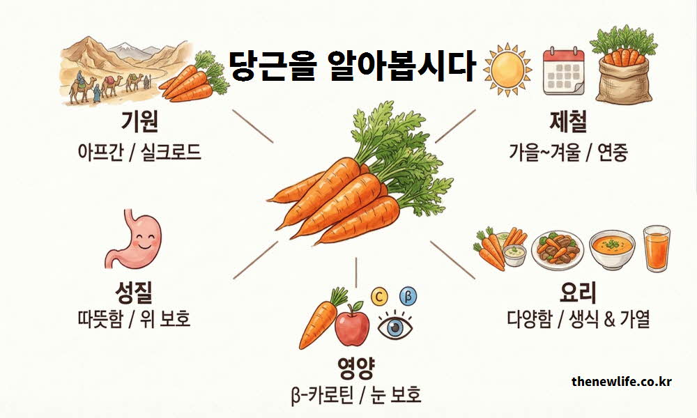 당근 효능 기원과 유래, 성질
