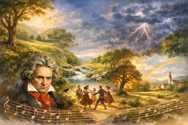 교외 전원 풍경