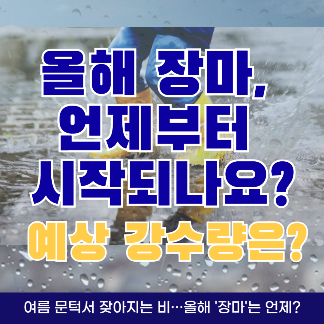 2025 장마기간 지역별 예상 강수량