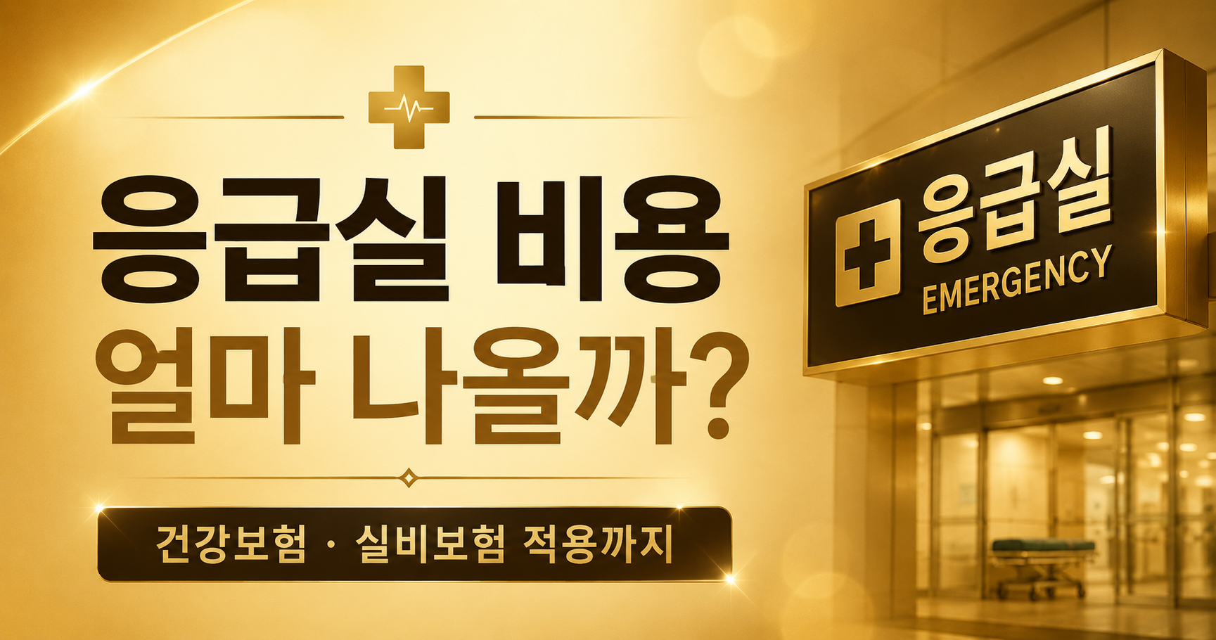 응급실 비용 얼마나 나올까? 건강보험·실비보험 적용과 본인부담금을 쉽게 정리한 썸네일 이미지