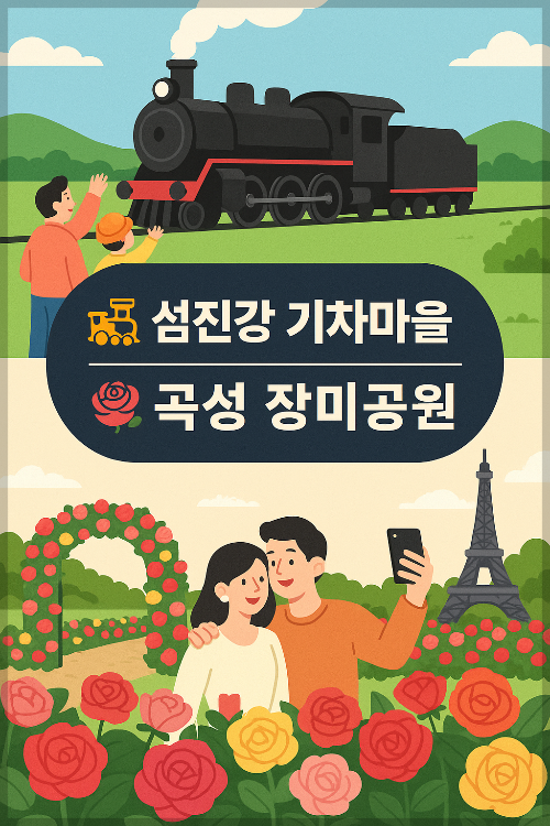 섬진강 기차마을과 곡성 장미공원, 꽃과 사람이 하나, 일정, 주차