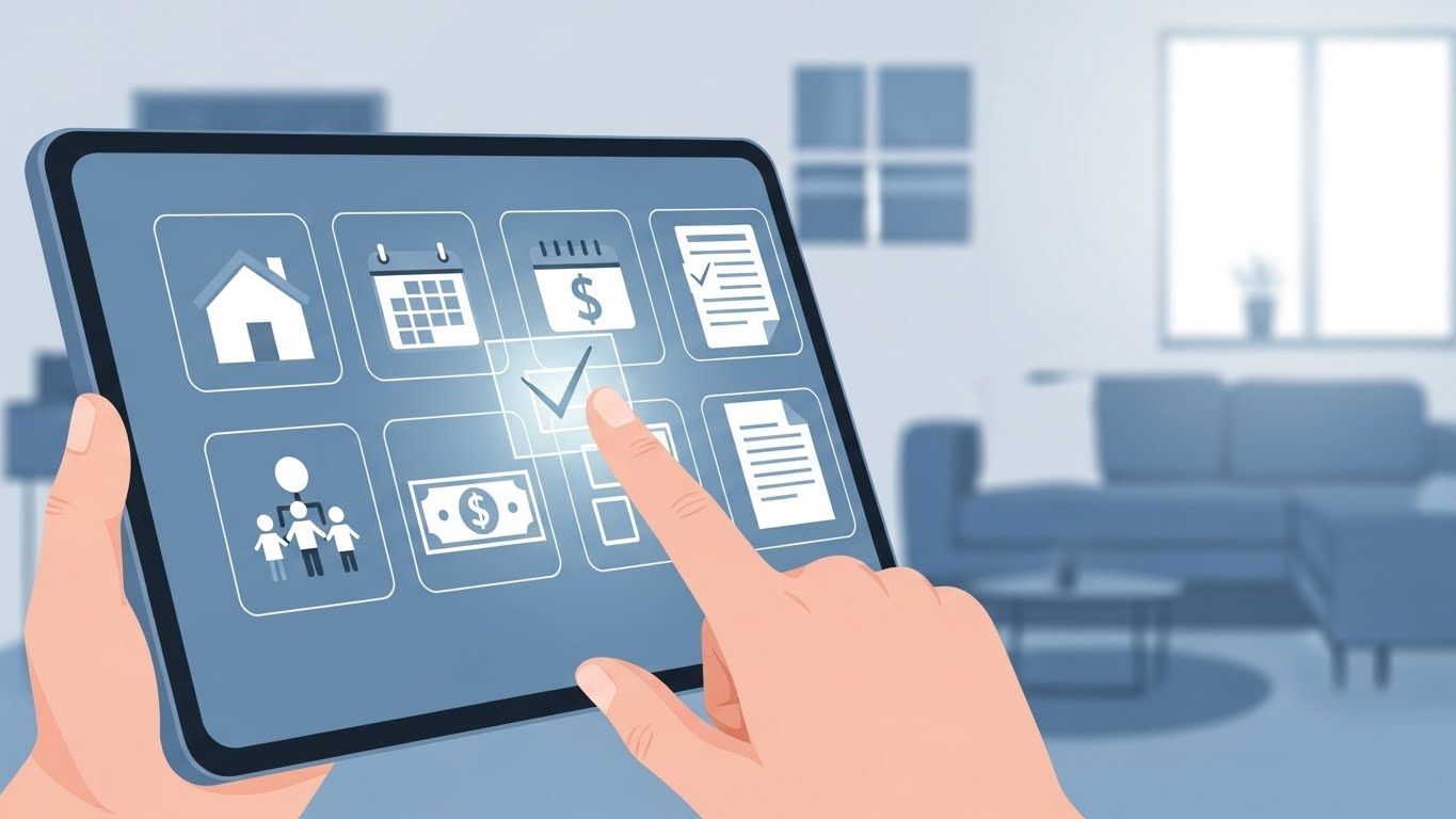 월세 세액공제 신청 시 필요한 서류들을 보여주는 체크리스트 이미지.