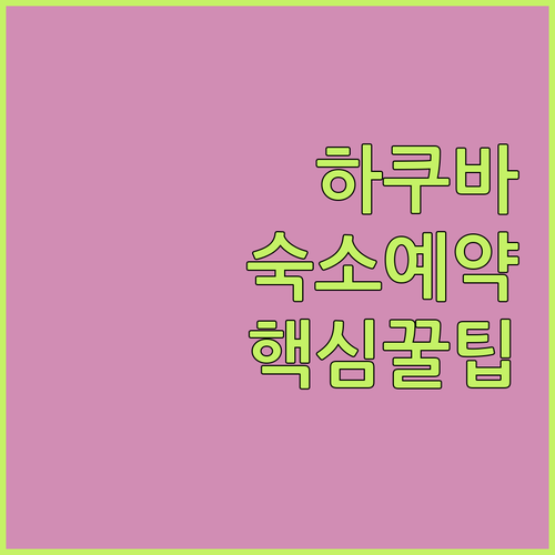 하쿠바 스키장 근처 호텔 예약 팁과 ..