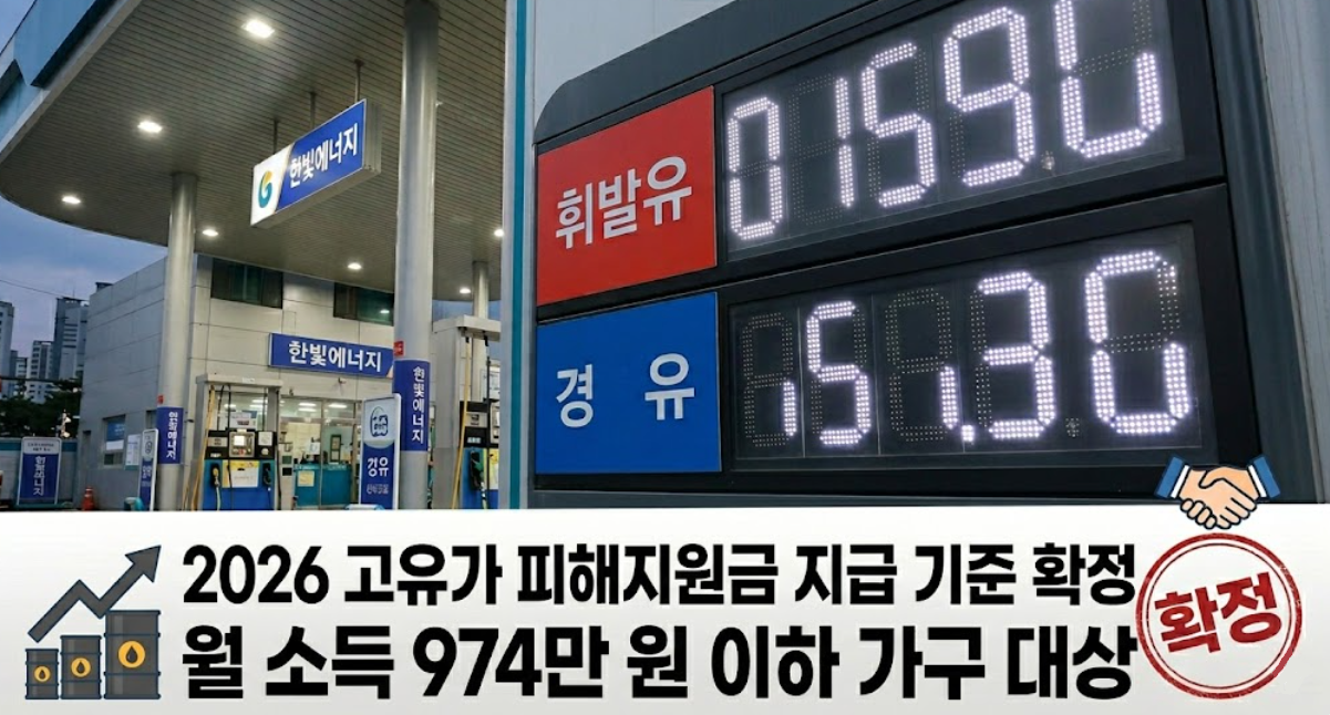 2026 고유가 피해지원금의 지급 기준과 배경이 된 국제 유가 급등 상황