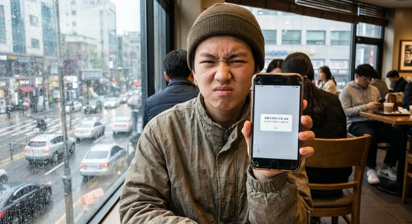 데이터가 안 돼서 답답해하는 스마트폰 사용자