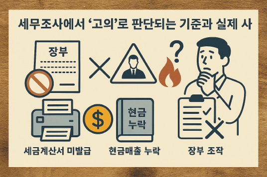 1인 사업자의 '세무조사'에서 "고의" 로 판단되는 기준과 실제 사례 구조