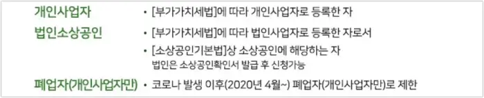새출발기금 신청대상_개인, 소상공인차주