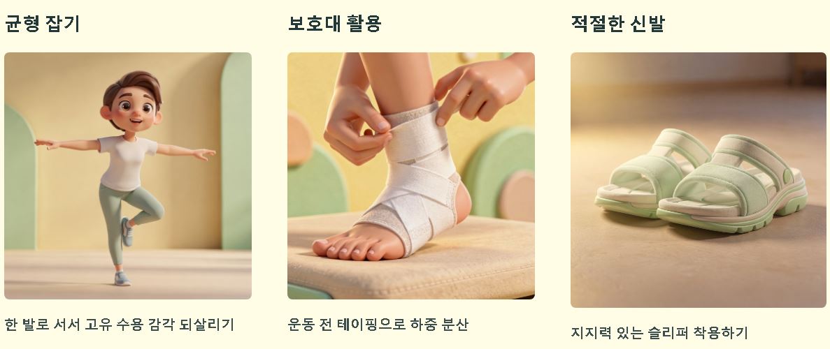 복숭아뼈 통증 관리법